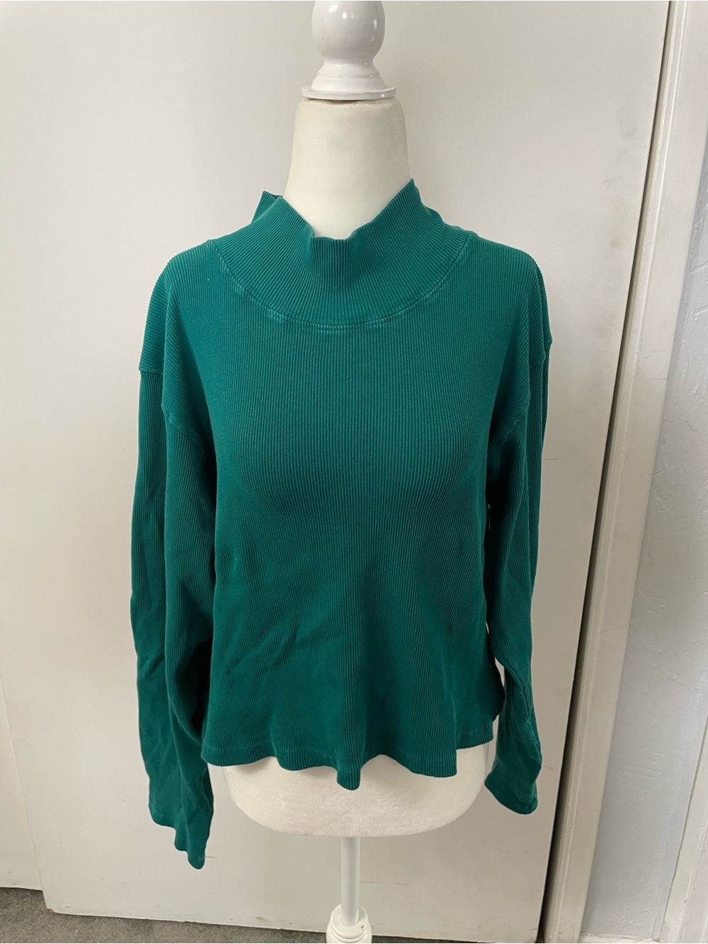 Big Bud Press Green Long Sleeve Crop Top Size 3X